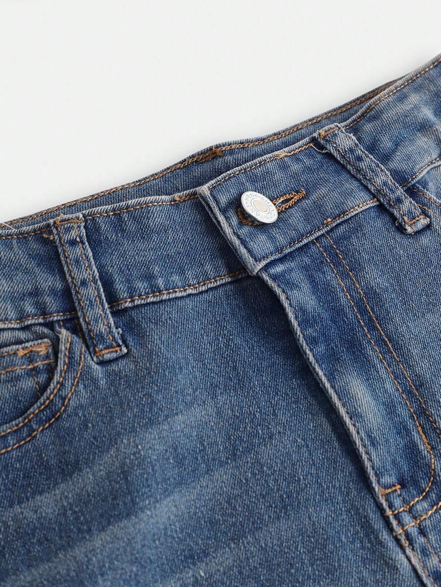 NIEBIESKIE SPODNIE JEANS DZWONY