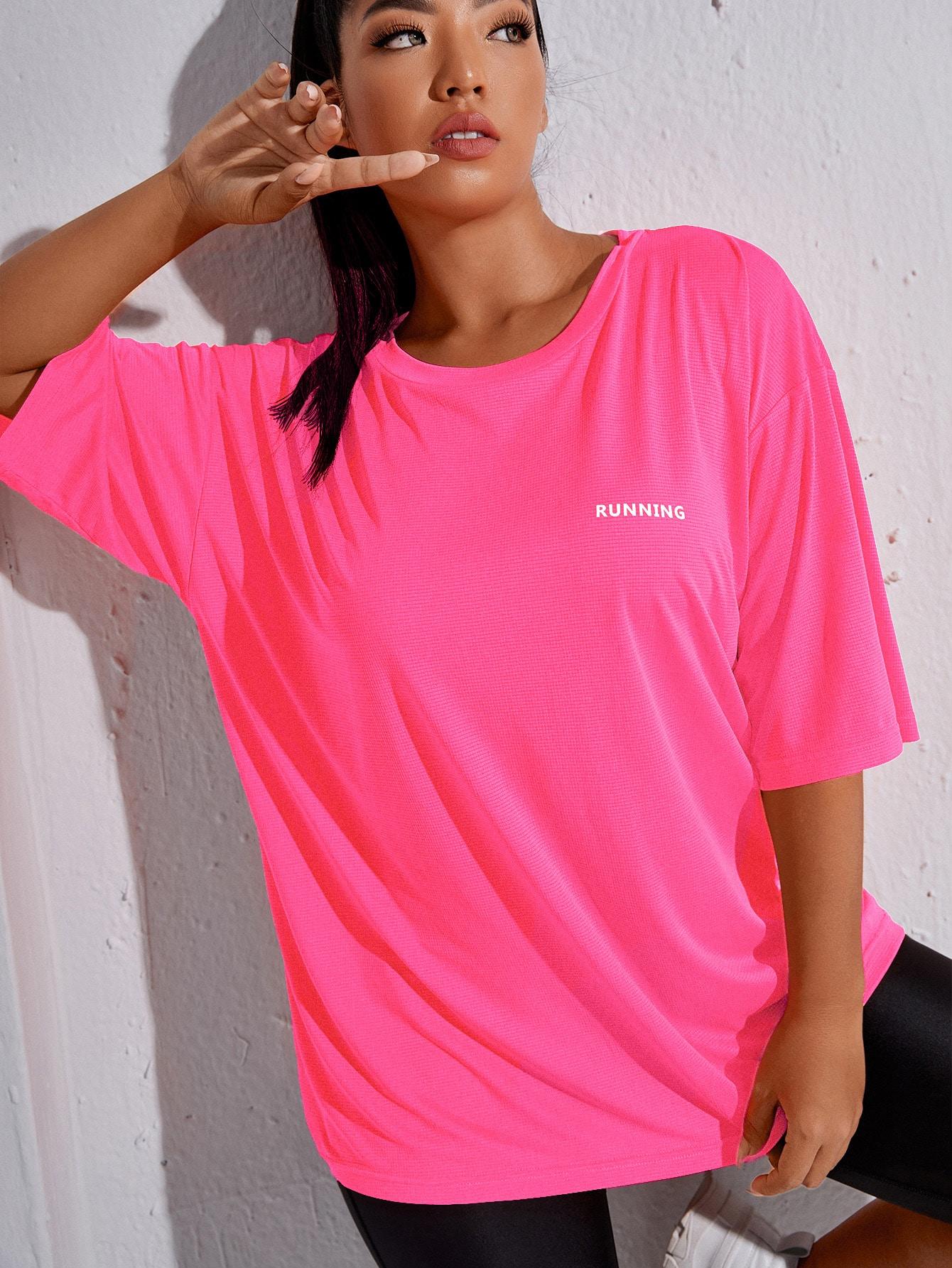 różowy t-shirt print
