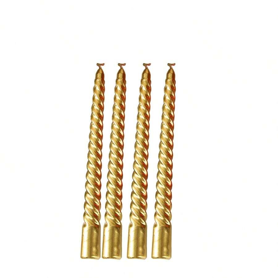 białe świece 4-pack