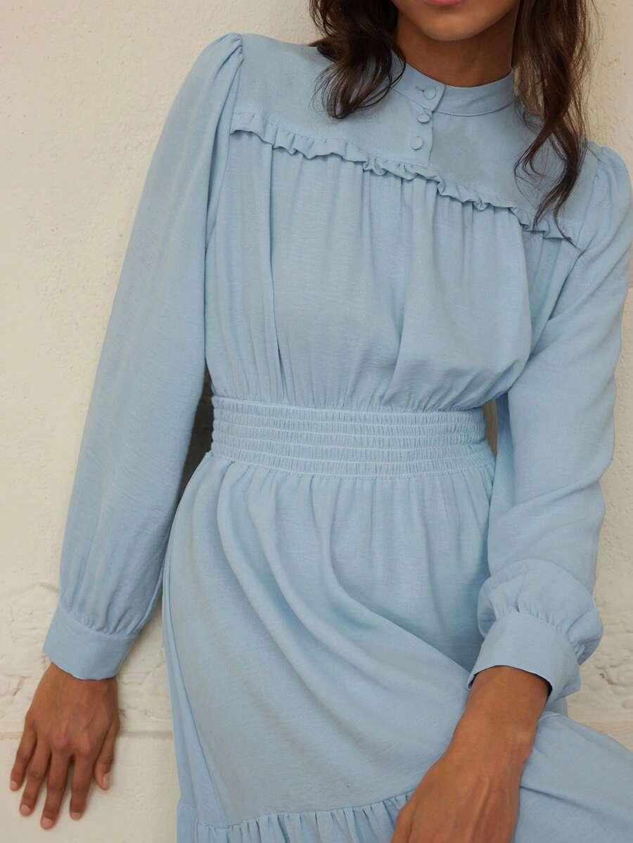 niebieska maxi sukienka 