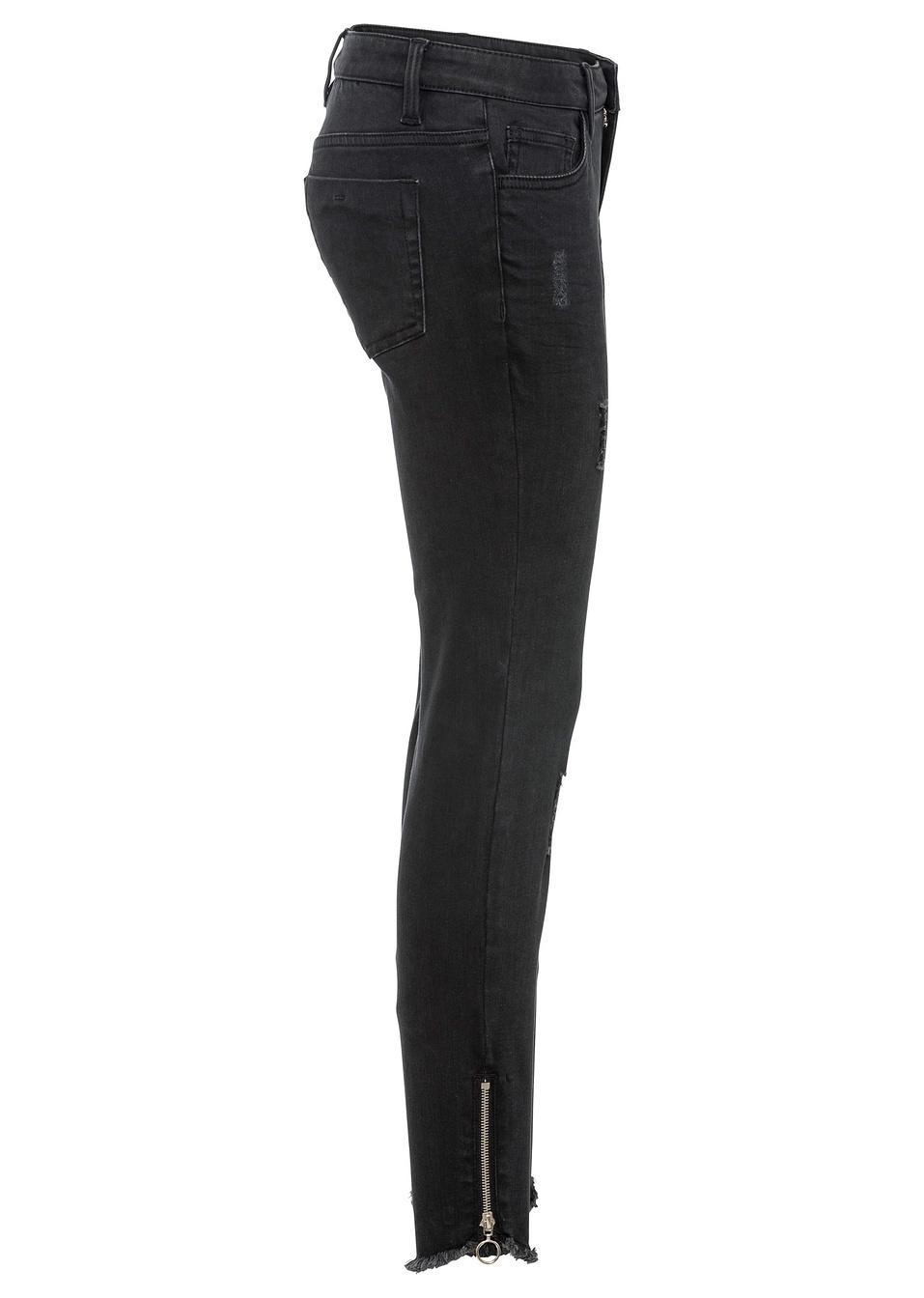 CZARNE SPODNIE JEANS