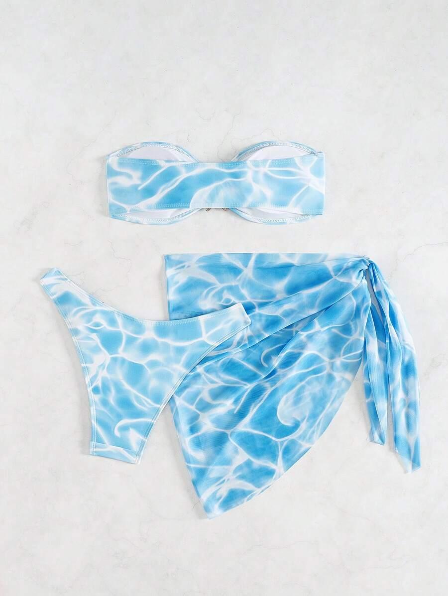 TRZYCZĘŚCIOWY KOMPLET BIKINI ROZGWIAZDA