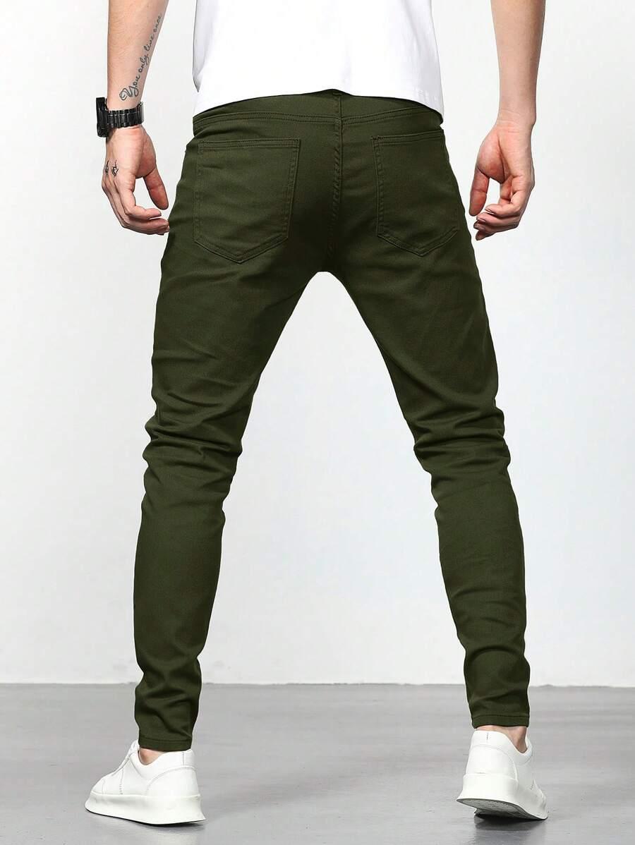 KHAKI SKINNY JEANS