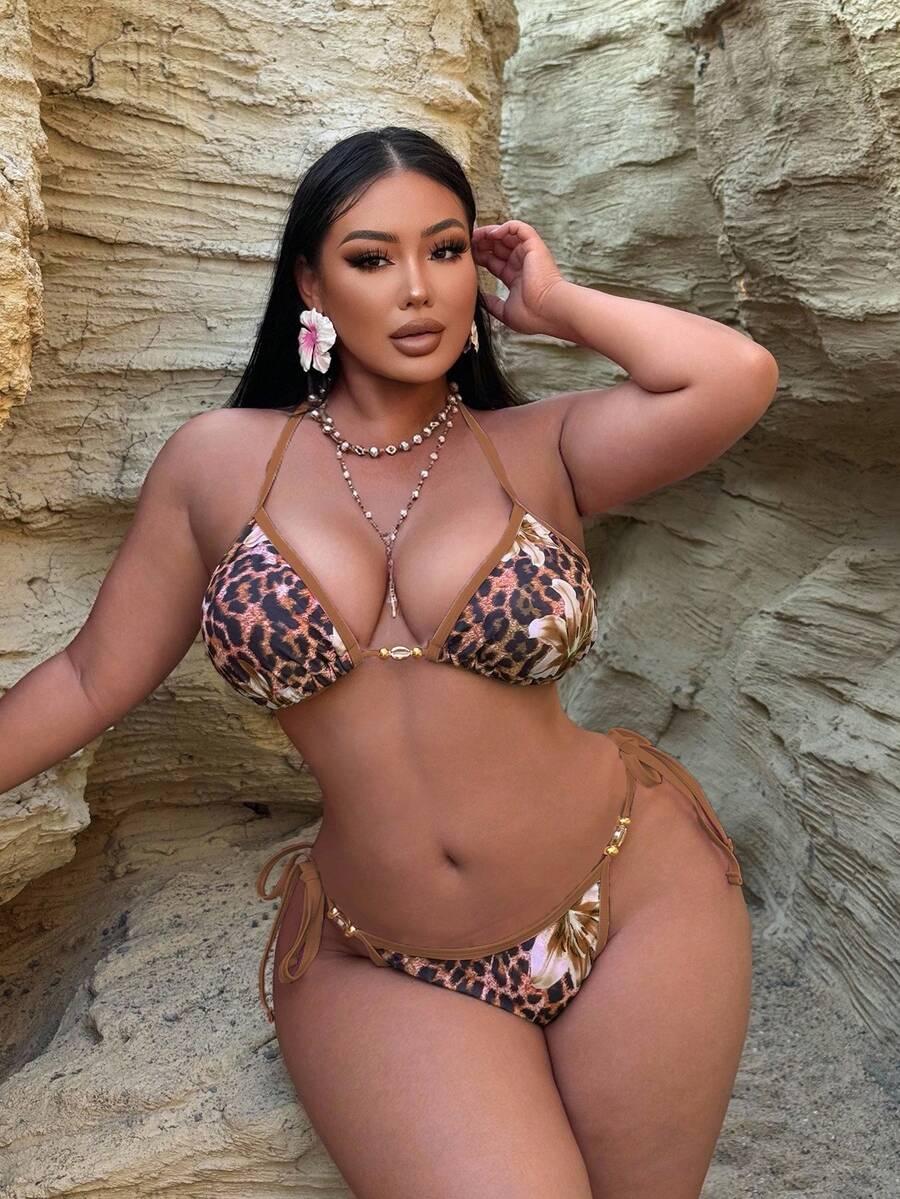 DWUCZĘŚCIOWY STRÓJ KĄPIELOWY ANIMAL PRINT