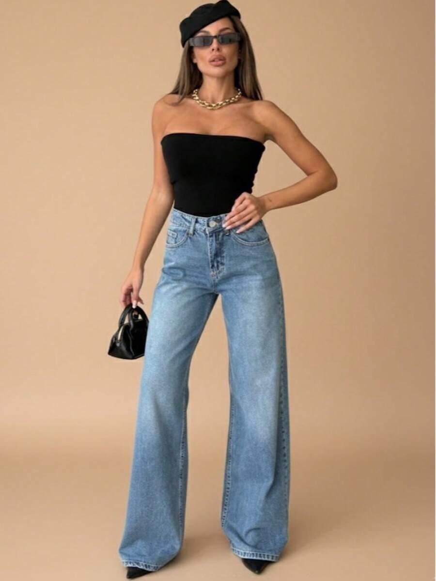 NIEBIESKIE SPODNIE JEANS