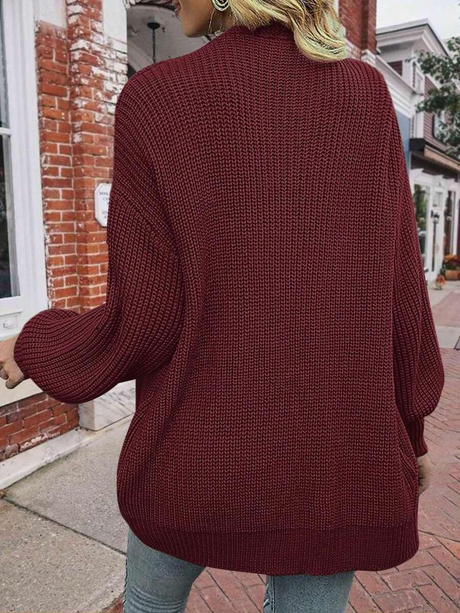 czerwony sweter kardigan 
