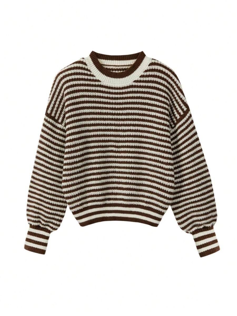 SWETER W PASKI KONTRAST
