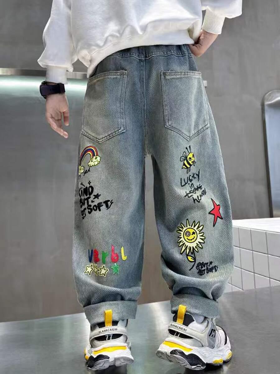 niebieskie spodnie jeans 