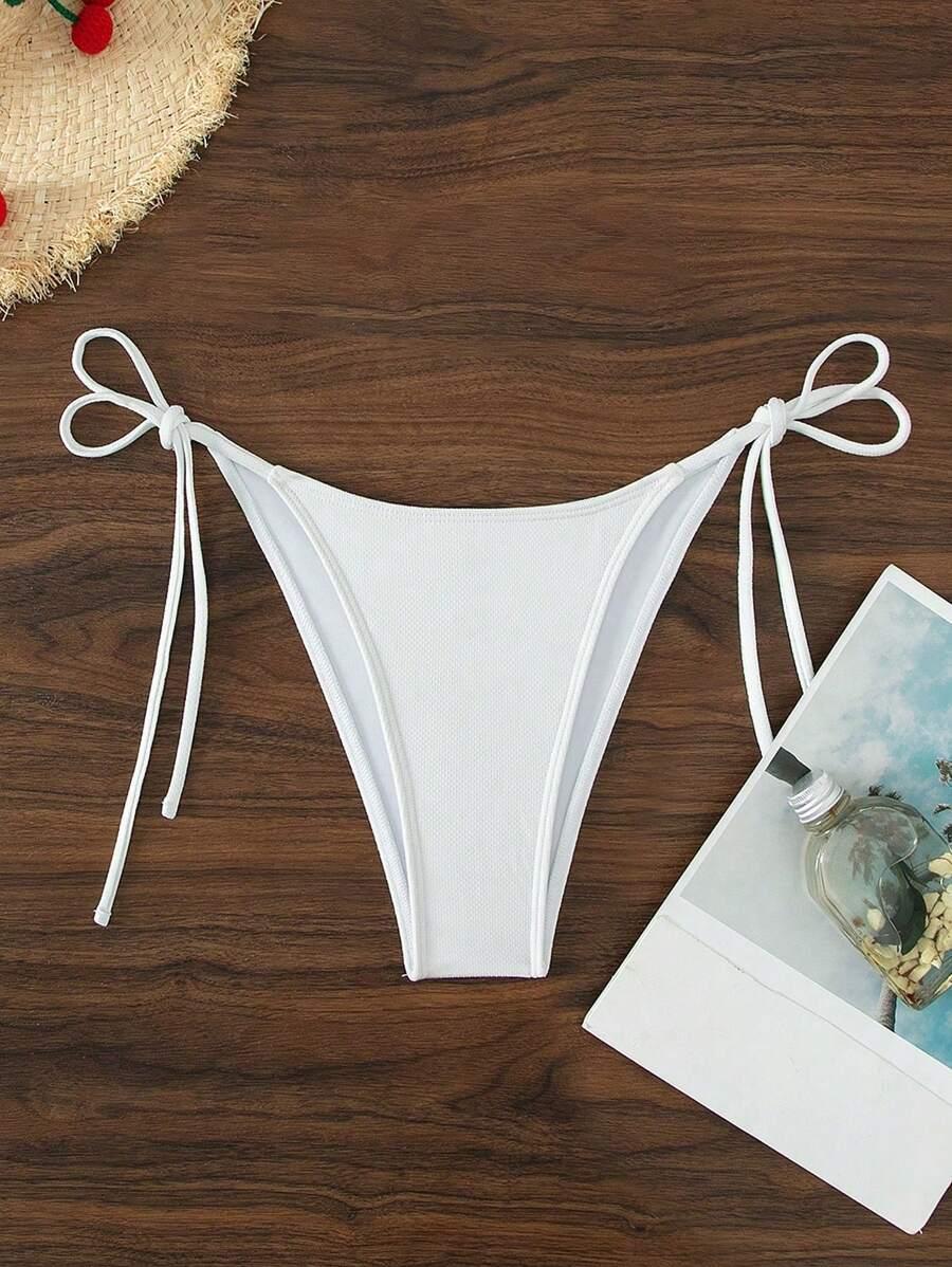 biały dół od bikini
