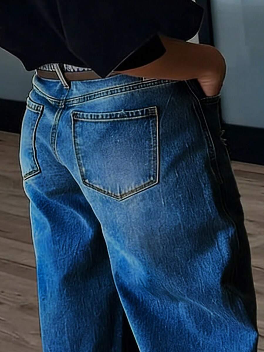 NIEBIESKIE SPODNIE JEANS