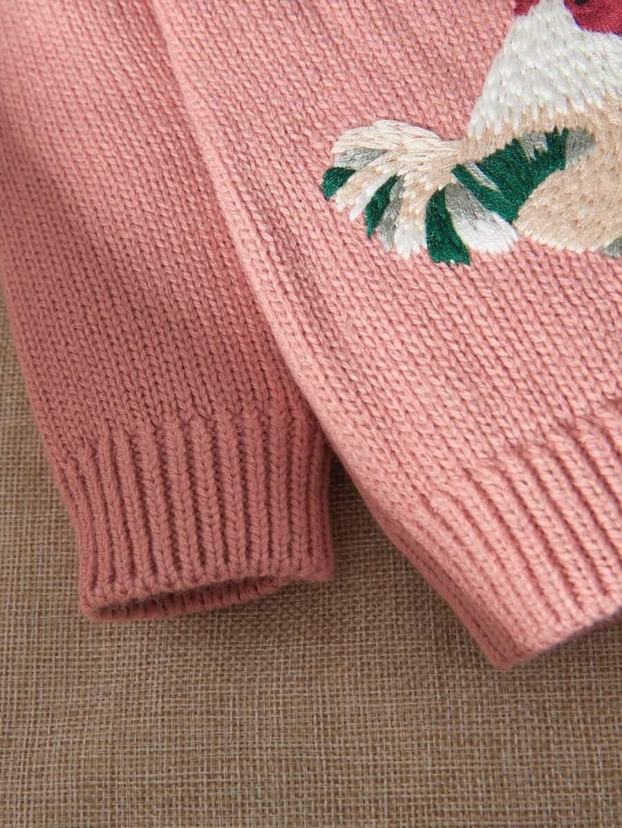 różowy sweter wzór