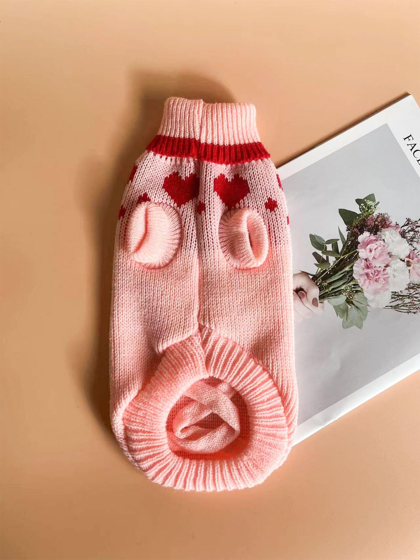 RÓŻOWE UBRANIE DLA PSA SWETER