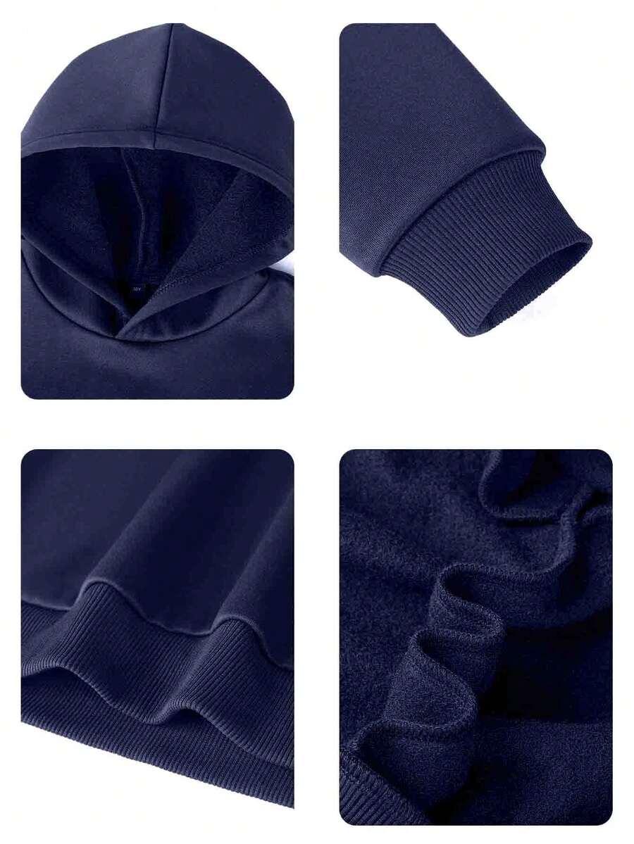 GRANATOWA BLUZA KAPTUR