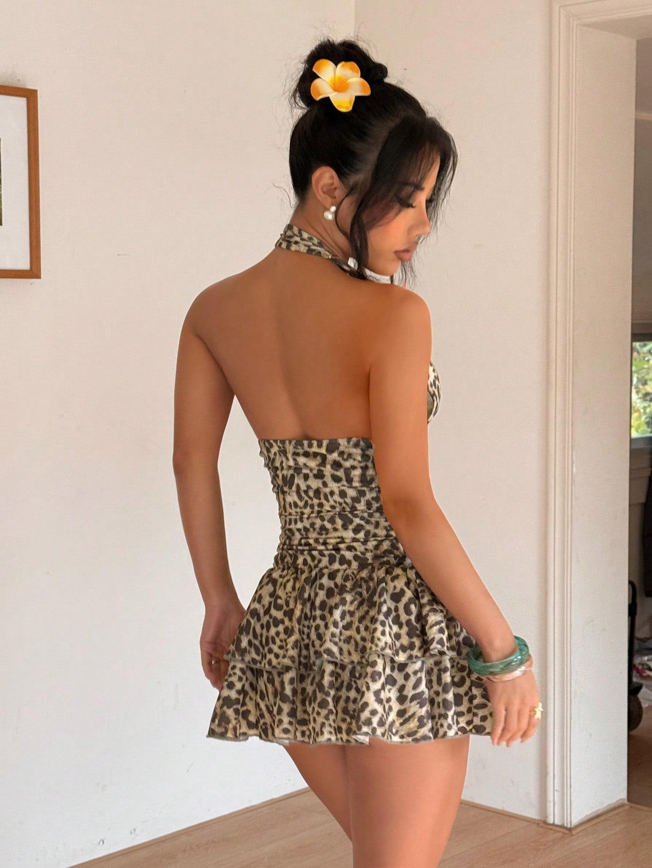 MINI SUKIENKA ANIMAL PRINT
