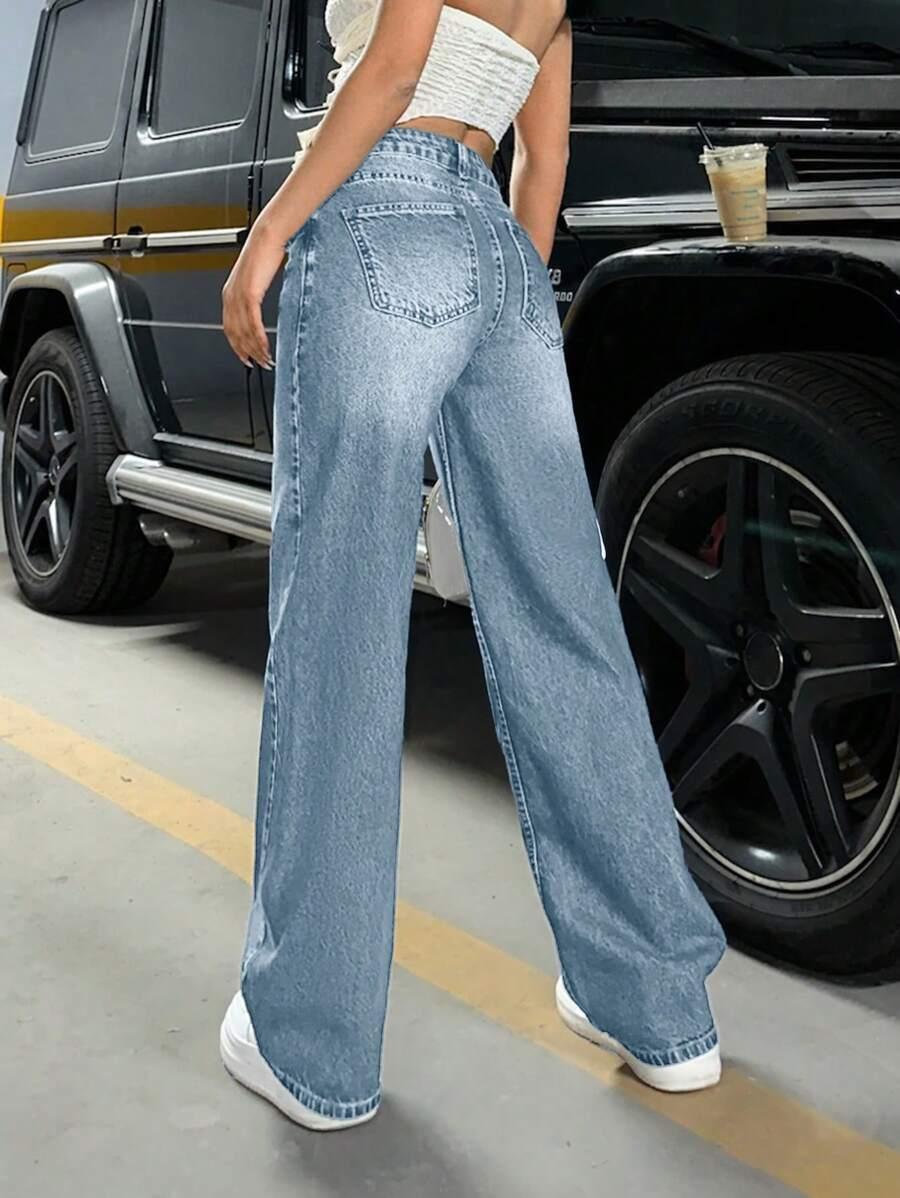 NIEBIESKIE SPODNIE JEANSOWE 