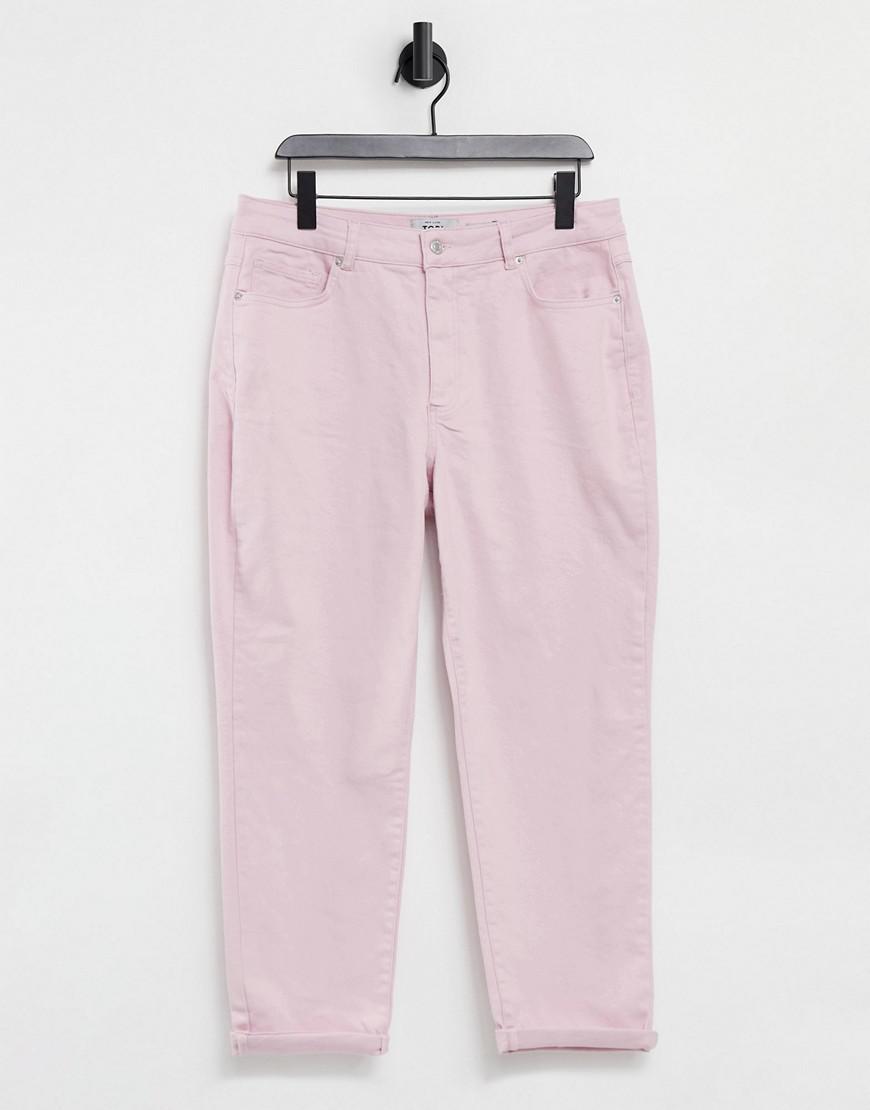 różowe spodnie jeans 