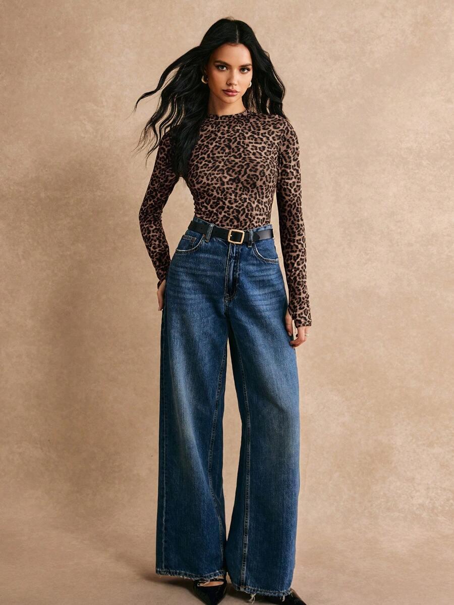 BLUZKA DŁUGI RĘKAW animal print