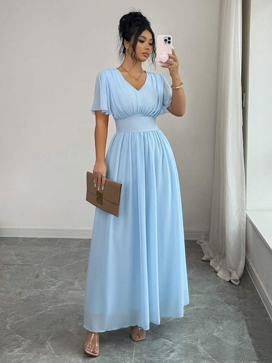 niebieska sukienka maxi 