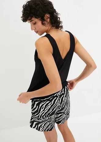 czarny top v-neck