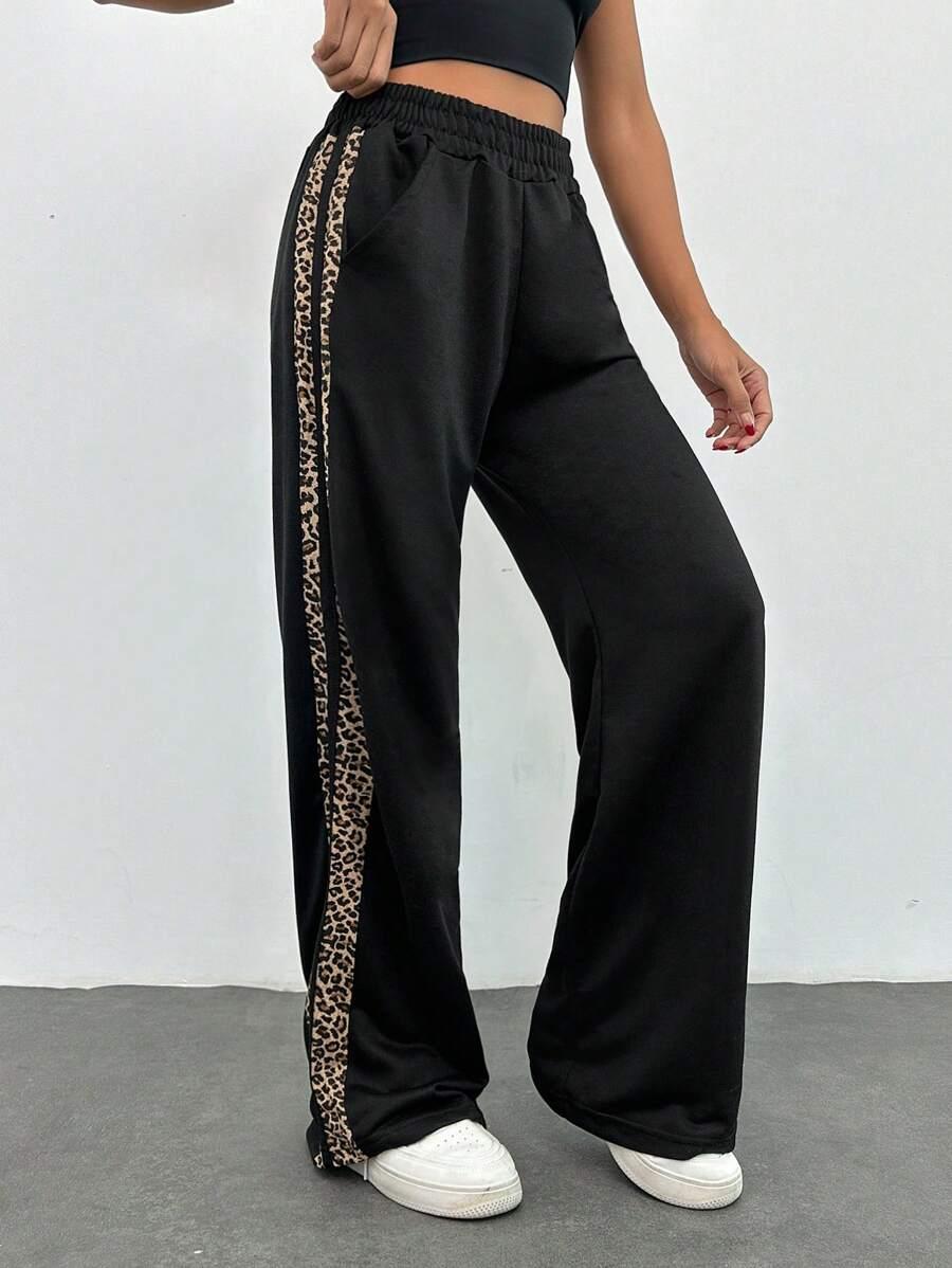 SPODNIE Z SZEROKIMI NOGAWKAMI ANIMAL PRINT
