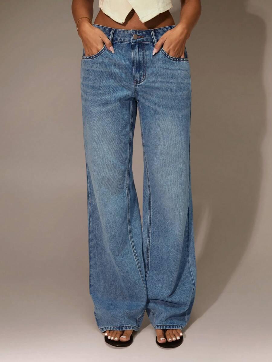 NIEBIESKIE SPODNIE JEANS