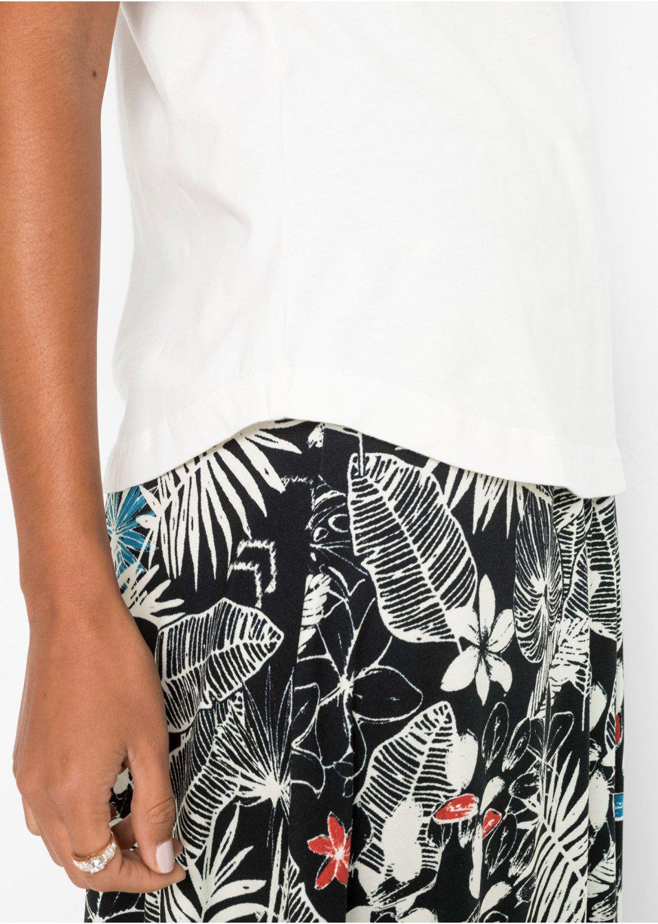 BIAŁY TOP V-NECK