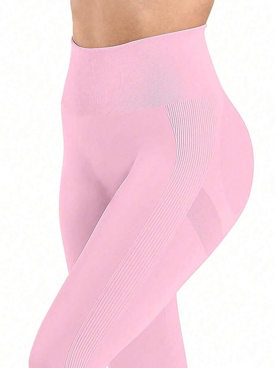 RÓŻOWE LEGGINSY WYSOKI STAN