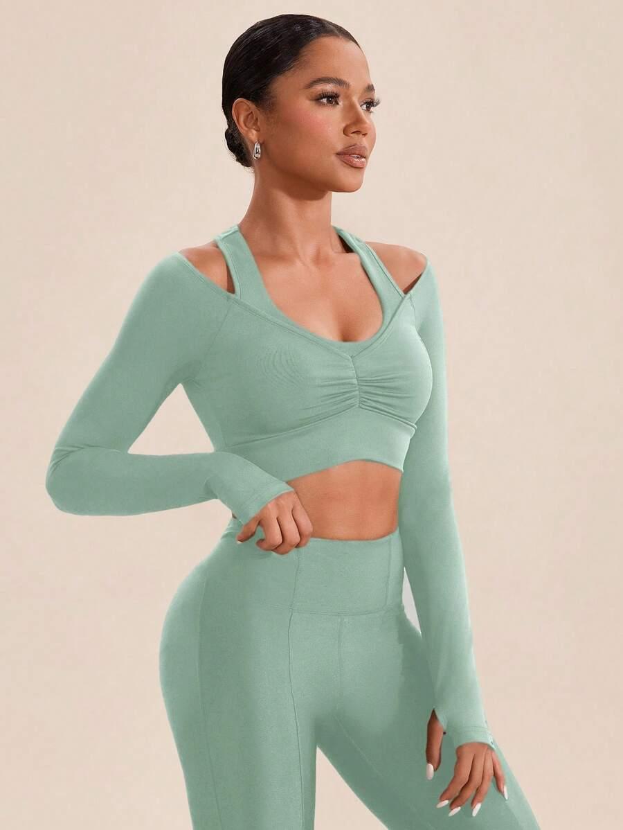 zielony sportowy top