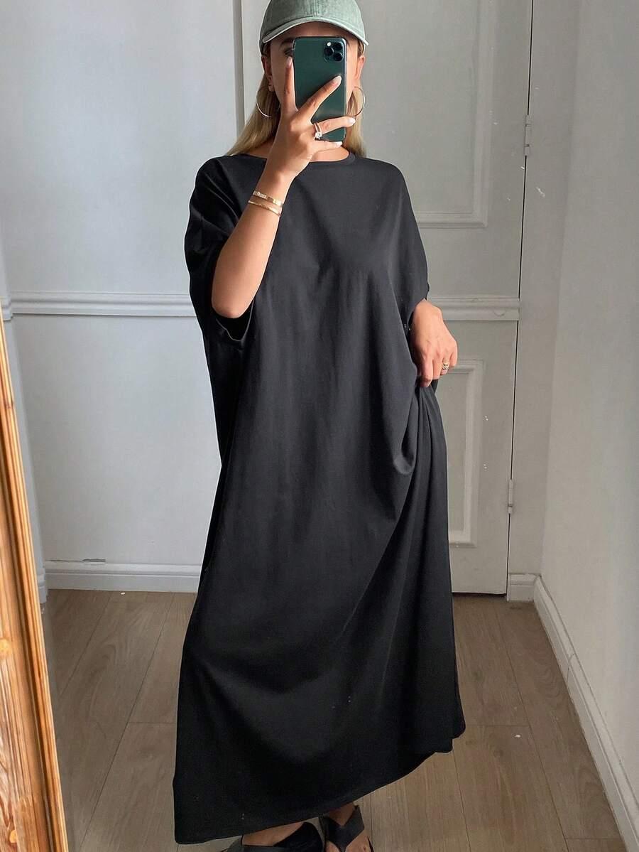czarna maxi sukienka