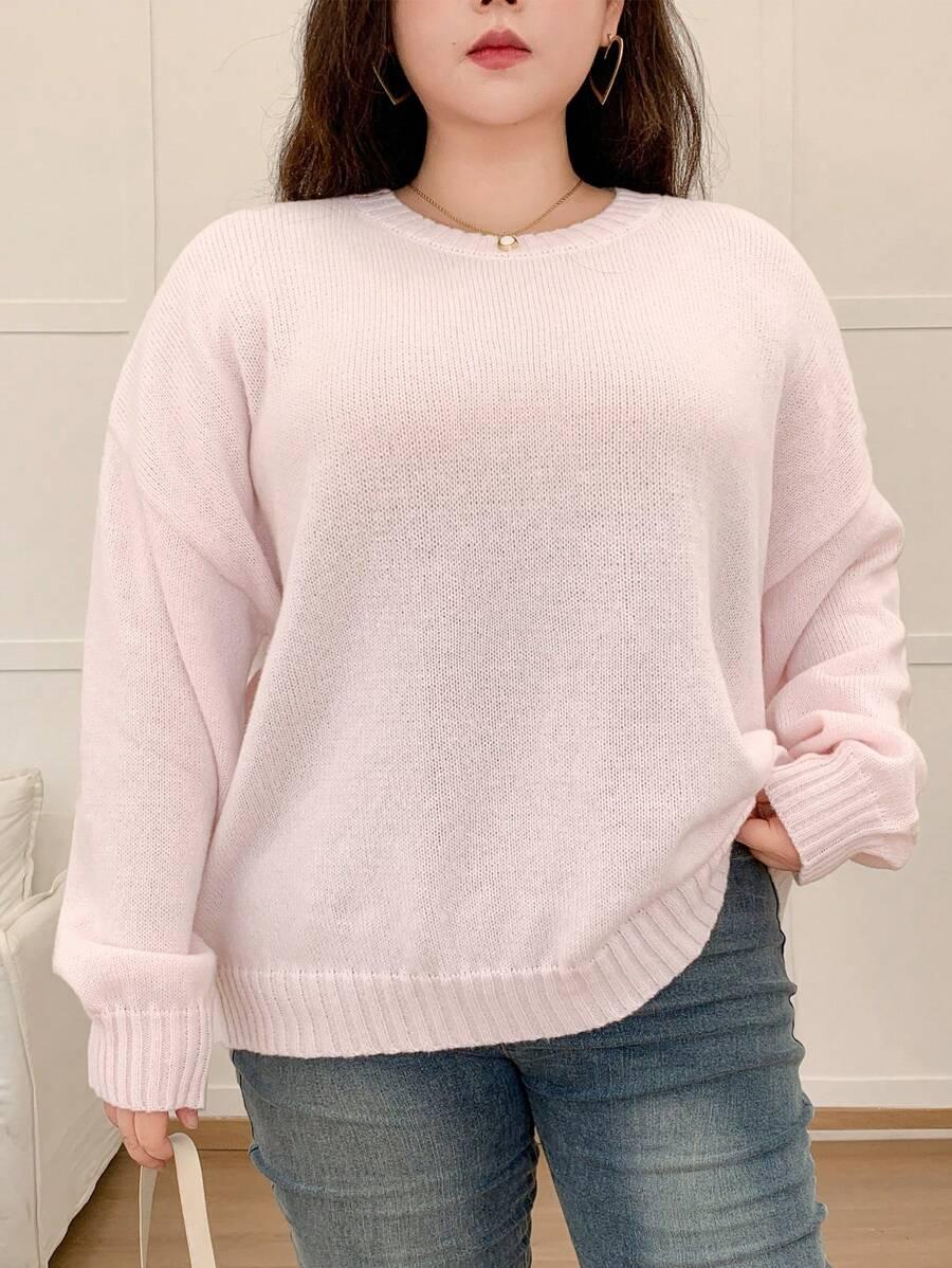 RÓŻOWY SWETER OVERSIZE