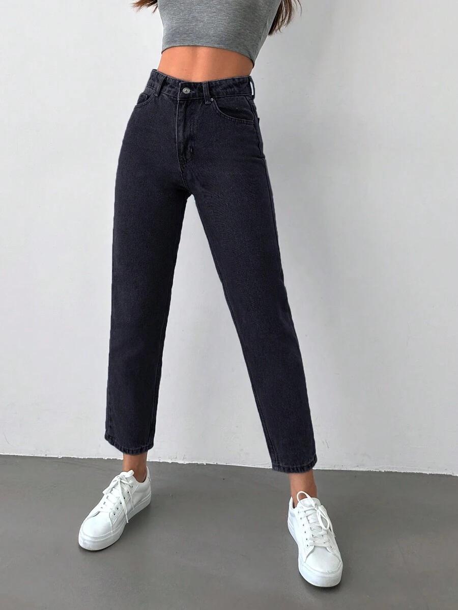 CZARNE SPODNIE JEANS