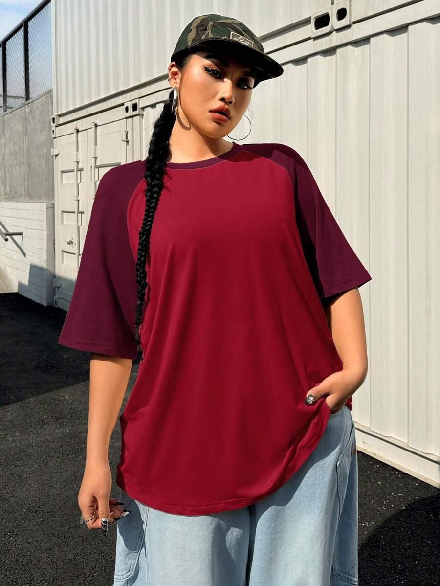 CZERWONY T-SHIRT CASUAL