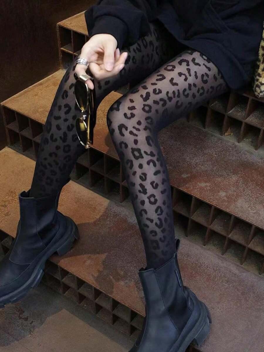 rajstopy wzór animal print