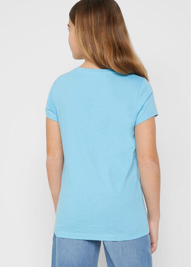 niebieska bluzka print