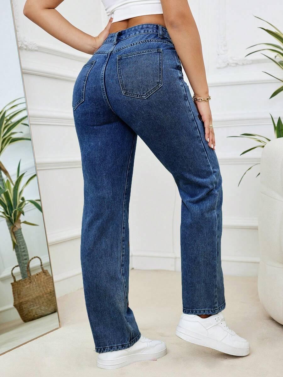 niebieskie jeansy serca