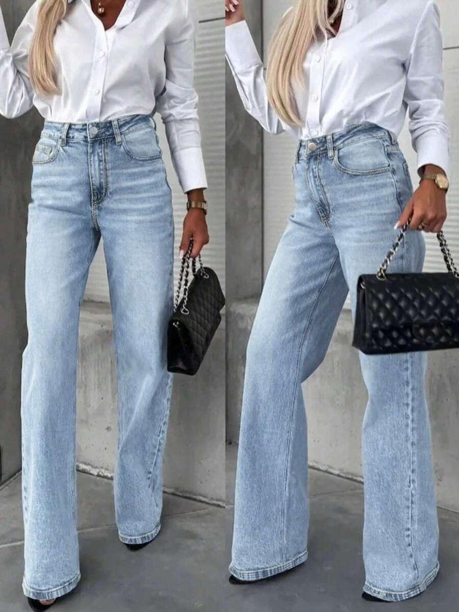 NIEBIESKIE SPODNIE JEANS