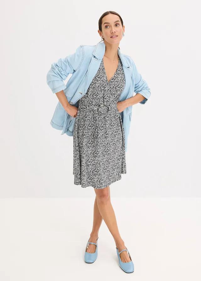 sukienka v-neck wzór