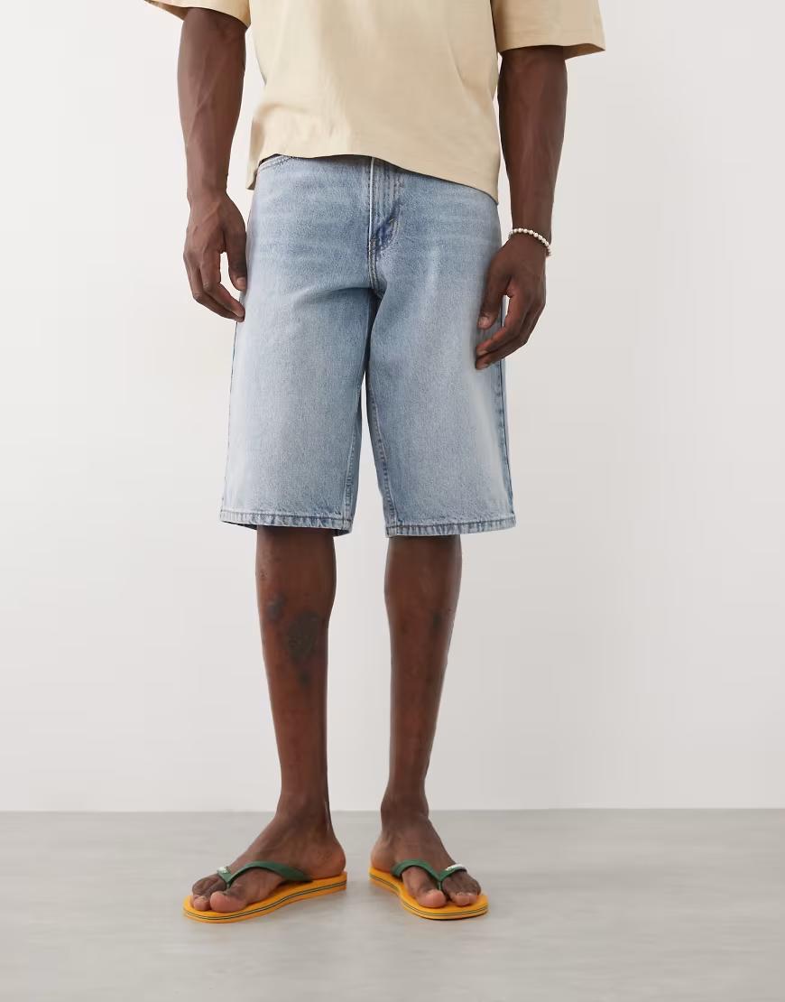NIEBIESKIE SPODENKI JEANS kieszenie