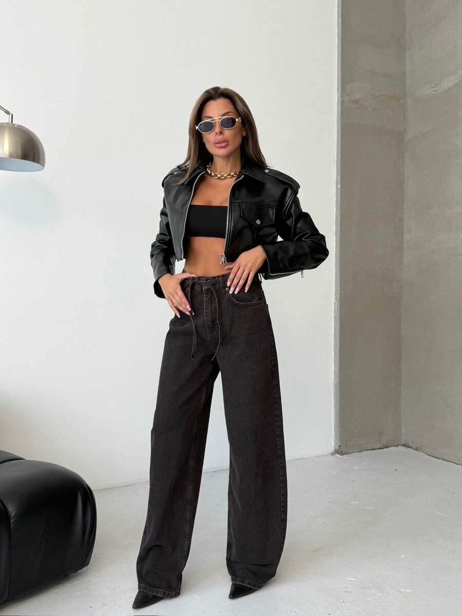 czarne spodnie jeans