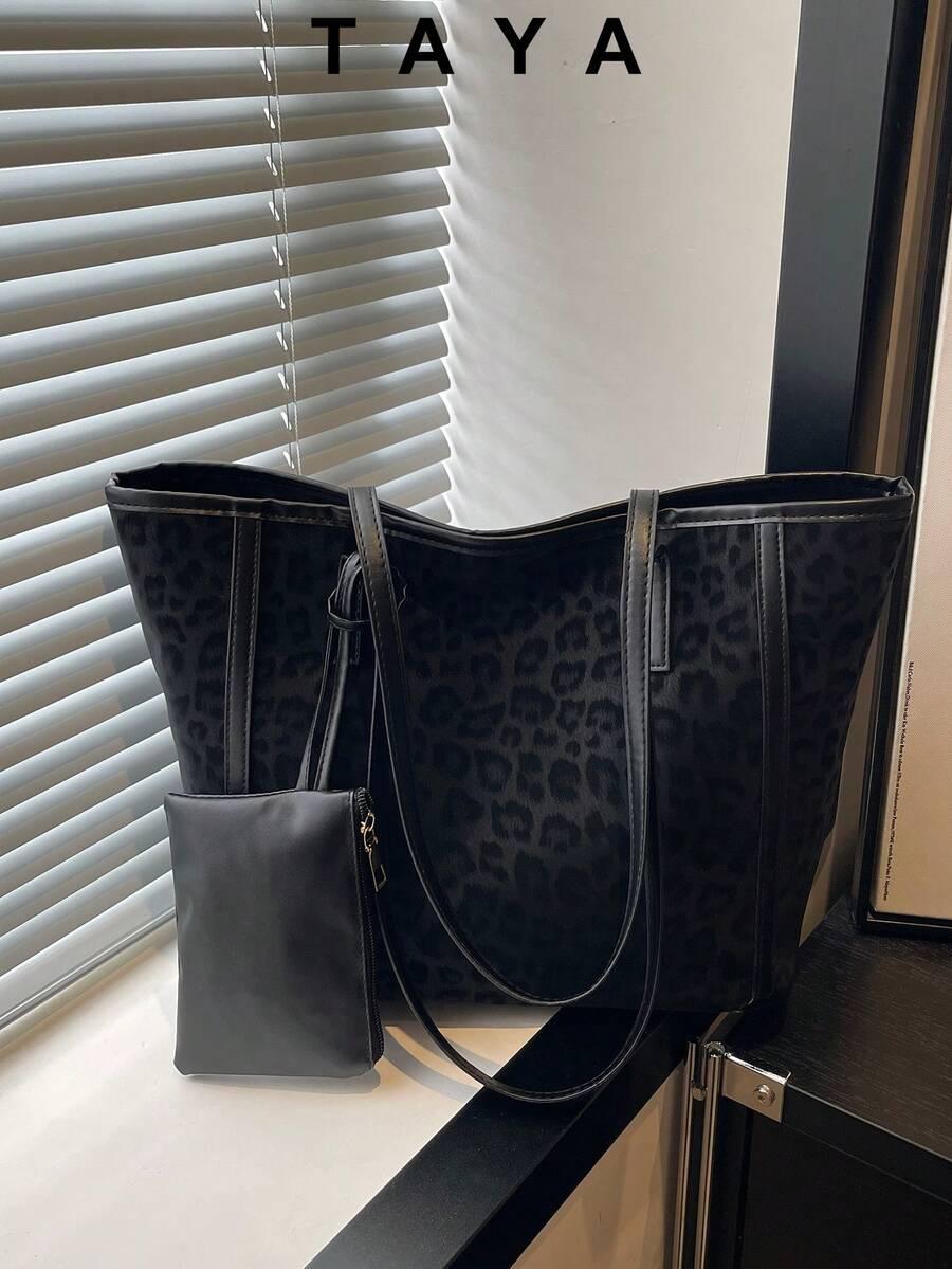 czarna torba animal print 