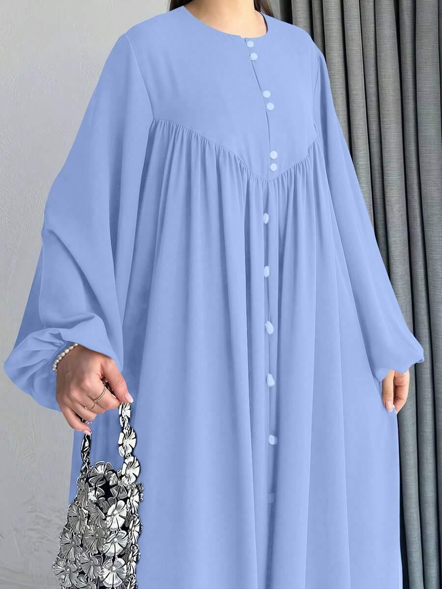 niebieska maxi sukienka
