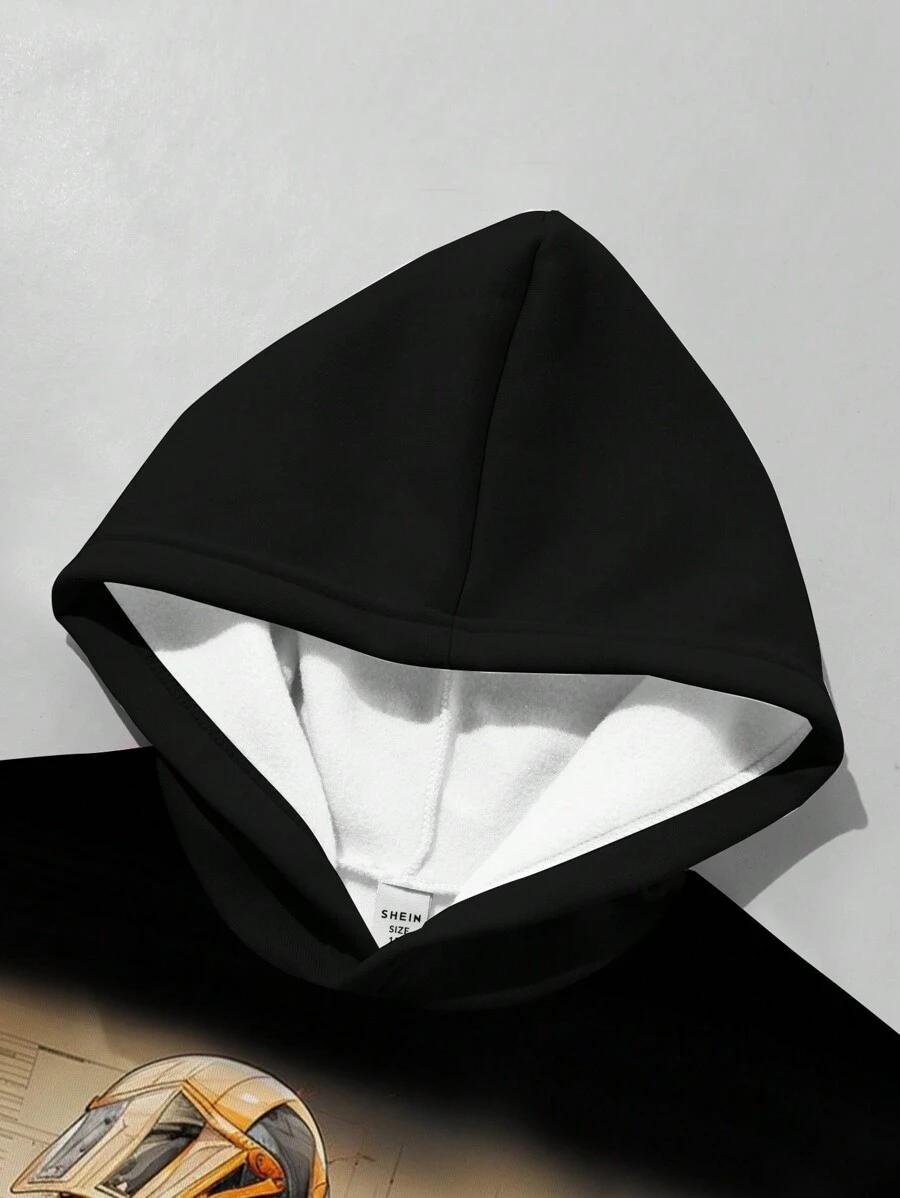 BLUZA Z KAPTUREM NADRUK