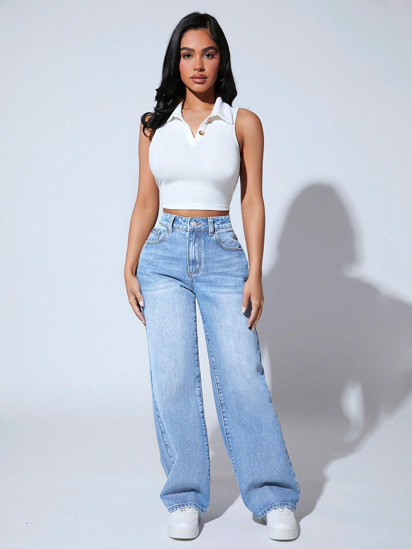 spodnie proste nogawki jeans