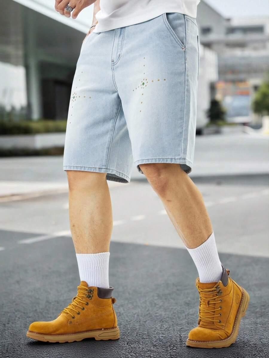 JASNONIEBIESKIE SWOBODN JEANSY SZORTY