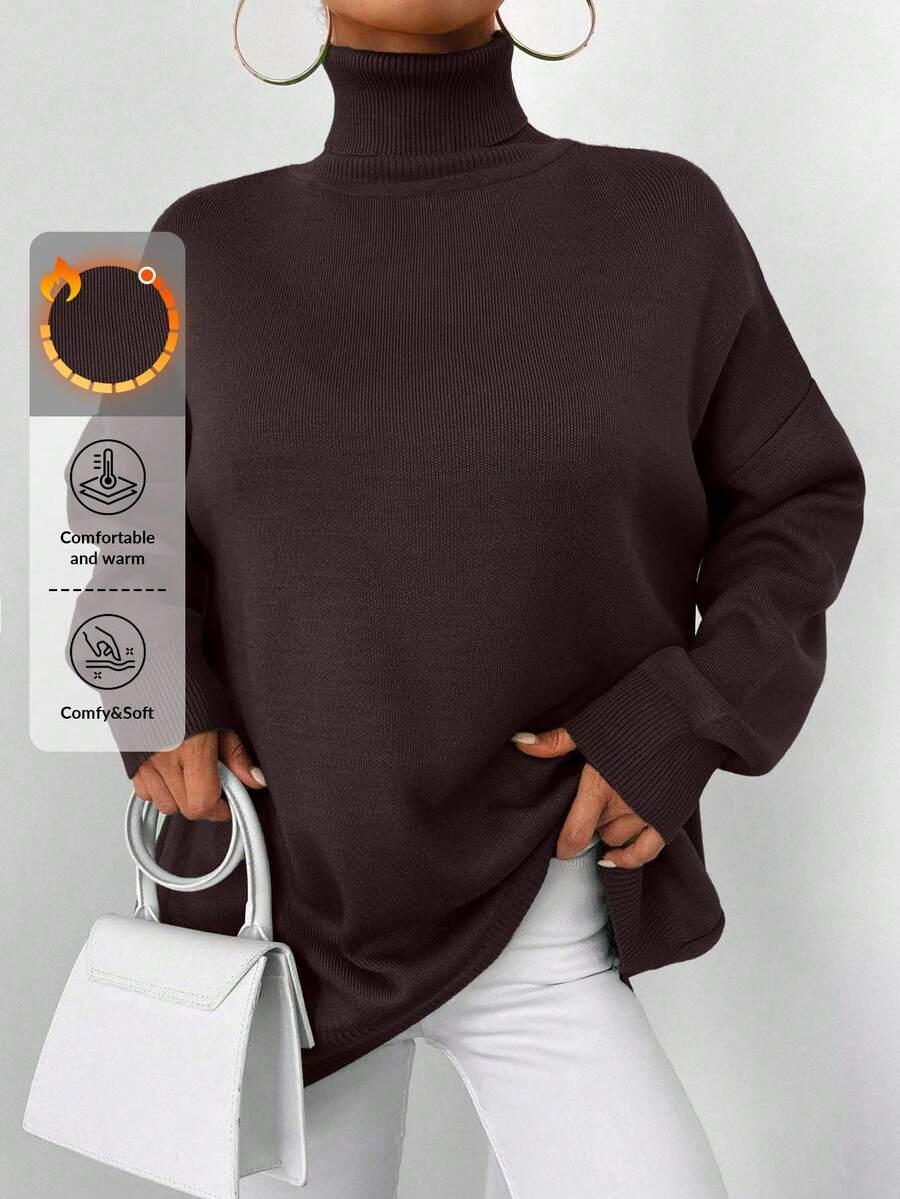 BRĄZOWY SWETER GOLF