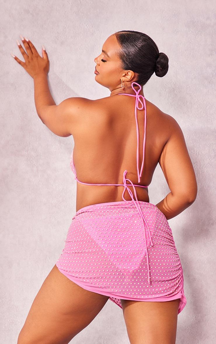 RÓŻOWA GÓRA OD BIKINI ZDOBIENIA