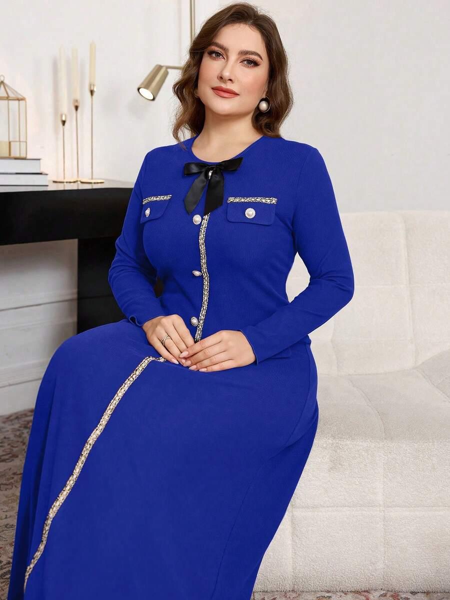 niebieska maxi sukienka