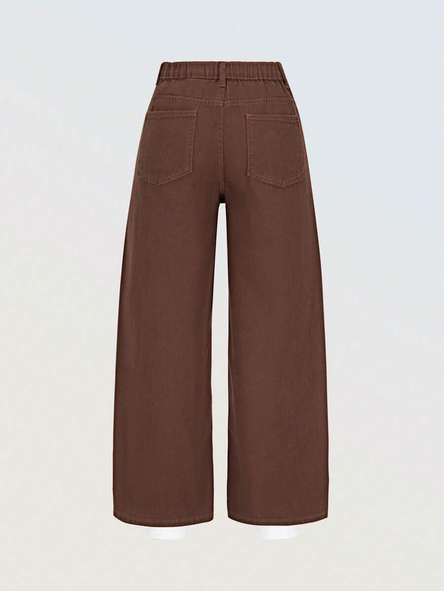 brązowe spodnie jeans
