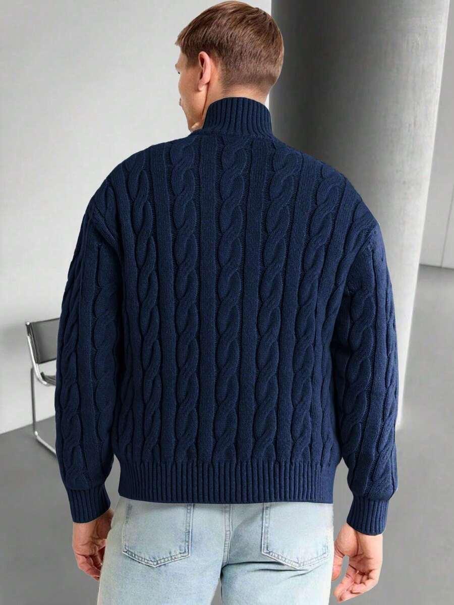 dzianinowy sweter długi rękaw