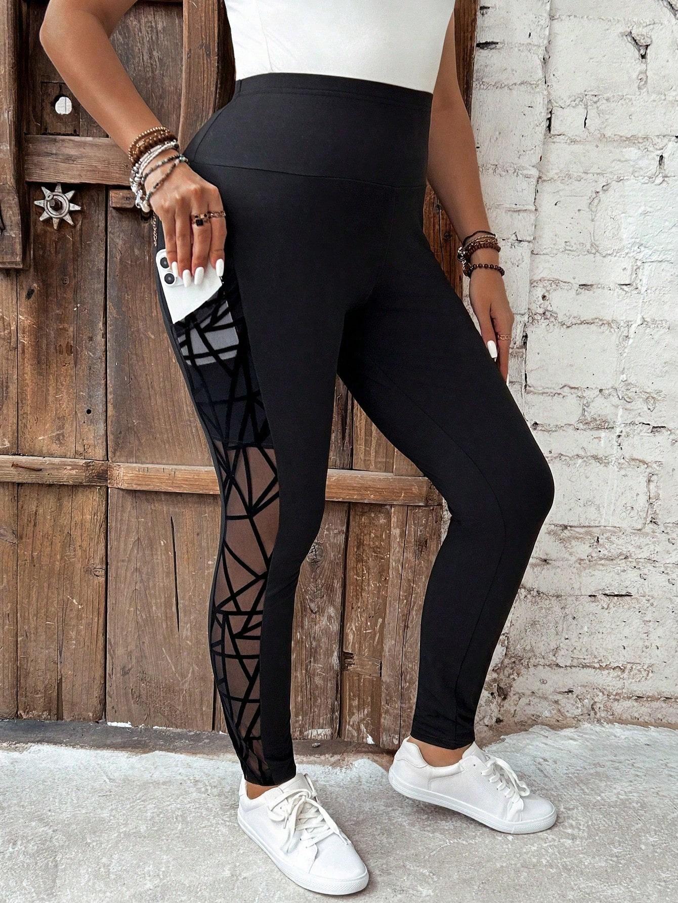 CZARNE LEGGINSY SIATECZKA 